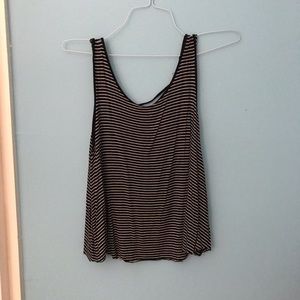 Black and white striped tank top